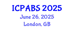International Conference on Pharmaceutical and Biomedical Sciences (ICPABS) June 26, 2025 - London, United Kingdom