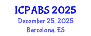 International Conference on Pharmaceutical and Biomedical Sciences (ICPABS) December 25, 2025 - Barcelona, Spain