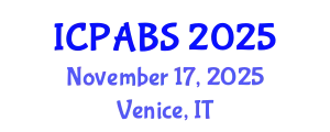 International Conference on Pharmaceutical and Biomedical Sciences (ICPABS) November 17, 2025 - Venice, Italy