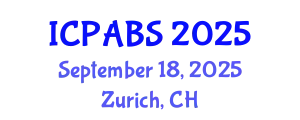 International Conference on Pharmaceutical and Biomedical Sciences (ICPABS) September 18, 2025 - Zurich, Switzerland