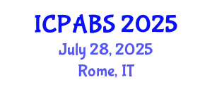 International Conference on Pharmaceutical and Biomedical Sciences (ICPABS) July 28, 2025 - Rome, Italy