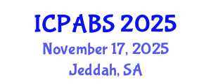 International Conference on Pharmaceutical and Biomedical Sciences (ICPABS) November 17, 2025 - Jeddah, Saudi Arabia
