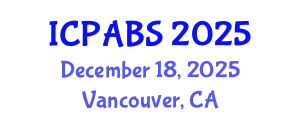 International Conference on Pharmaceutical and Biomedical Sciences (ICPABS) December 18, 2025 - Vancouver, Canada