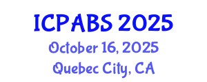 International Conference on Pharmaceutical and Biomedical Sciences (ICPABS) October 16, 2025 - Quebec City, Canada