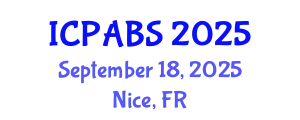 International Conference on Pharmaceutical and Biomedical Sciences (ICPABS) September 18, 2025 - Nice, France