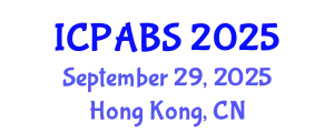 International Conference on Pharmaceutical and Biomedical Sciences (ICPABS) September 29, 2025 - Hong Kong, China