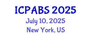 International Conference on Pharmaceutical and Biomedical Sciences (ICPABS) July 10, 2025 - New York, United States