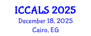 International Conference on Communication and Linguistics Studies (ICCALS) December 18, 2025 - Cairo, Egypt