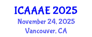 International Conference on Aeronautical and Aerospace Engineering (ICAAAE) November 24, 2025 - Vancouver, Canada