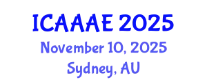 International Conference on Aeronautical and Aerospace Engineering (ICAAAE) November 10, 2025 - Sydney, Australia