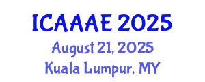International Conference on Aeronautical and Aerospace Engineering (ICAAAE) August 21, 2025 - Kuala Lumpur, Malaysia
