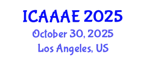 International Conference on Aeronautical and Aerospace Engineering (ICAAAE) October 30, 2025 - Los Angeles, United States