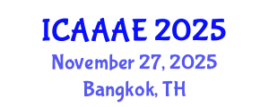 International Conference on Aeronautical and Aerospace Engineering (ICAAAE) November 27, 2025 - Bangkok, Thailand