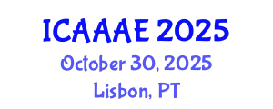 International Conference on Aeronautical and Aerospace Engineering (ICAAAE) October 30, 2025 - Lisbon, Portugal