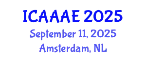 International Conference on Aeronautical and Aerospace Engineering (ICAAAE) September 11, 2025 - Amsterdam, Netherlands