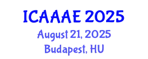 International Conference on Aeronautical and Aerospace Engineering (ICAAAE) August 21, 2025 - Budapest, Hungary