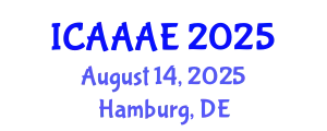 International Conference on Aeronautical and Aerospace Engineering (ICAAAE) August 14, 2025 - Hamburg, Germany