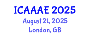 International Conference on Aeronautical and Aerospace Engineering (ICAAAE) August 21, 2025 - London, United Kingdom