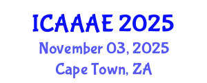 International Conference on Aeronautical and Aerospace Engineering (ICAAAE) November 03, 2025 - Cape Town, South Africa