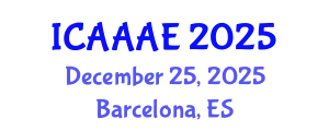 International Conference on Aeronautical and Aerospace Engineering (ICAAAE) December 25, 2025 - Barcelona, Spain