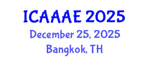 International Conference on Aeronautical and Aerospace Engineering (ICAAAE) December 25, 2025 - Bangkok, Thailand