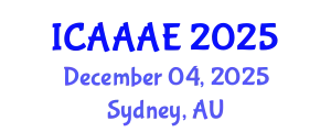 International Conference on Aeronautical and Aerospace Engineering (ICAAAE) December 04, 2025 - Sydney, Australia