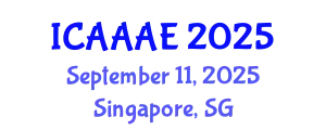 International Conference on Aeronautical and Aerospace Engineering (ICAAAE) September 11, 2025 - Singapore, Singapore