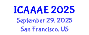 International Conference on Aeronautical and Aerospace Engineering (ICAAAE) September 29, 2025 - San Francisco, United States