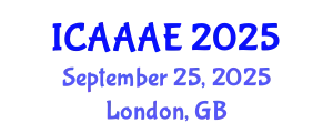 International Conference on Aeronautical and Aerospace Engineering (ICAAAE) September 25, 2025 - London, United Kingdom