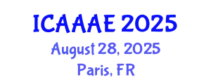 International Conference on Aeronautical and Aerospace Engineering (ICAAAE) August 28, 2025 - Paris, France