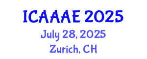 International Conference on Aeronautical and Aerospace Engineering (ICAAAE) July 28, 2025 - Zurich, Switzerland
