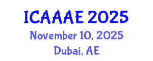International Conference on Aeronautical and Aerospace Engineering (ICAAAE) November 10, 2025 - Dubai, United Arab Emirates