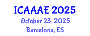 International Conference on Aeronautical and Aerospace Engineering (ICAAAE) October 23, 2025 - Barcelona, Spain