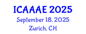 International Conference on Aeronautical and Aerospace Engineering (ICAAAE) September 18, 2025 - Zurich, Switzerland