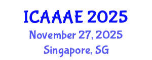 International Conference on Aeronautical and Aerospace Engineering (ICAAAE) November 27, 2025 - Singapore, Singapore
