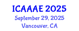 International Conference on Aeronautical and Aerospace Engineering (ICAAAE) September 29, 2025 - Vancouver, Canada