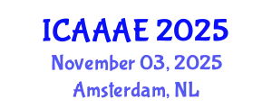 International Conference on Aeronautical and Aerospace Engineering (ICAAAE) November 03, 2025 - Amsterdam, Netherlands