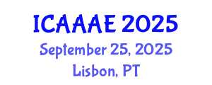 International Conference on Aeronautical and Aerospace Engineering (ICAAAE) September 25, 2025 - Lisbon, Portugal