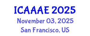 International Conference on Aeronautical and Aerospace Engineering (ICAAAE) November 03, 2025 - San Francisco, United States