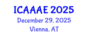 International Conference on Aeronautical and Aerospace Engineering (ICAAAE) December 29, 2025 - Vienna, Austria