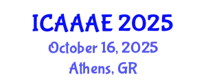 International Conference on Aeronautical and Aerospace Engineering (ICAAAE) October 16, 2025 - Athens, Greece
