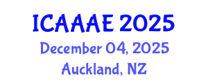 International Conference on Aeronautical and Aerospace Engineering (ICAAAE) December 04, 2025 - Auckland, New Zealand