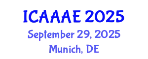 International Conference on Aeronautical and Aerospace Engineering (ICAAAE) September 29, 2025 - Munich, Germany