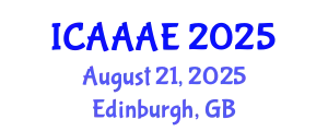 International Conference on Aeronautical and Aerospace Engineering (ICAAAE) August 21, 2025 - Edinburgh, United Kingdom