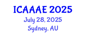 International Conference on Aeronautical and Aerospace Engineering (ICAAAE) July 28, 2025 - Sydney, Australia