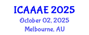 International Conference on Aeronautical and Aerospace Engineering (ICAAAE) October 02, 2025 - Melbourne, Australia
