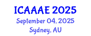International Conference on Aeronautical and Aerospace Engineering (ICAAAE) September 04, 2025 - Sydney, Australia