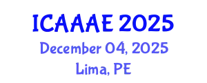 International Conference on Aeronautical and Aerospace Engineering (ICAAAE) December 04, 2025 - Lima, Peru