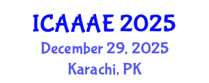 International Conference on Aeronautical and Aerospace Engineering (ICAAAE) December 29, 2025 - Karachi, Pakistan