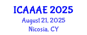 International Conference on Aeronautical and Aerospace Engineering (ICAAAE) August 21, 2025 - Nicosia, Cyprus